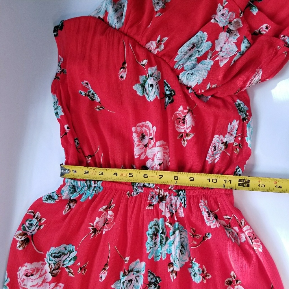 One Shoulder Ruffle Dress floral - Picture 5 of 7